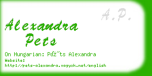 alexandra pets business card